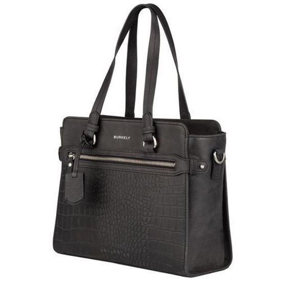 BURKELY Croco Cody Handbag S Handtas - Zwart