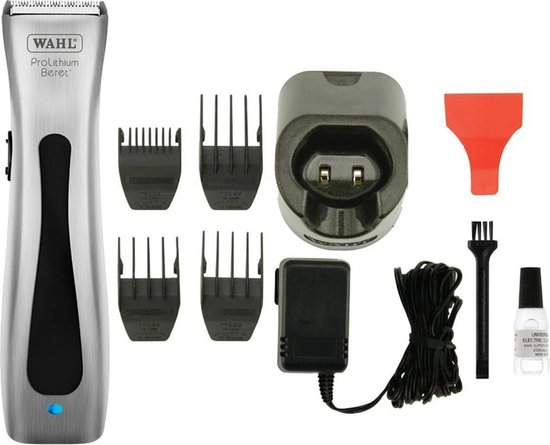 Wahl Beret - Mains / Draadloze Contour Haartrimmer met Precisie Bladen Set - Voor Dicht Lijnen & Randen, Zilver / Zwart