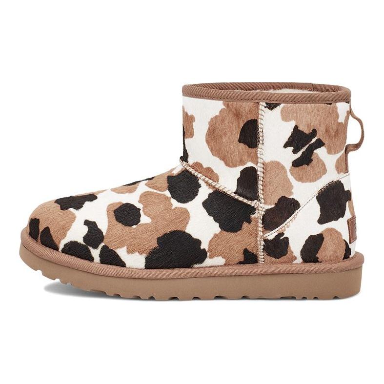boots, rugged, animal-print, shearling, slip-on boot