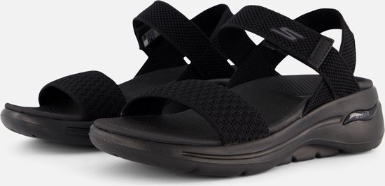 Skechers - maat 40 - Go Walk Arch Fit Polished Sandalen zwart - Dames