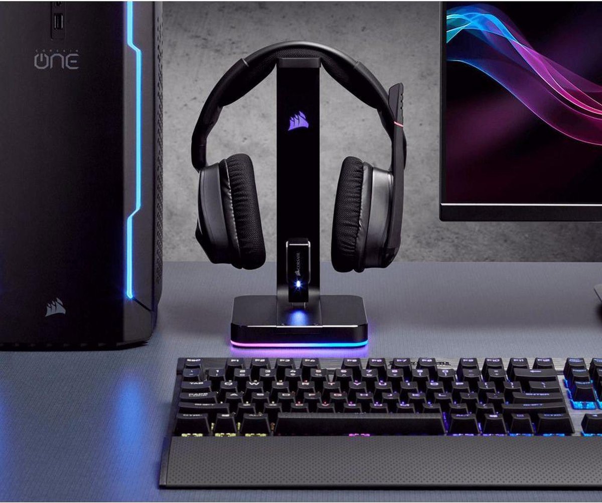 Corsair ST100 RGB - Headset Stand met 7.1 Virtual Surround Sound - Windows