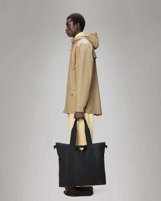 jas, parka, hooded, tas, tote, taupe, camel, rugzak/geen