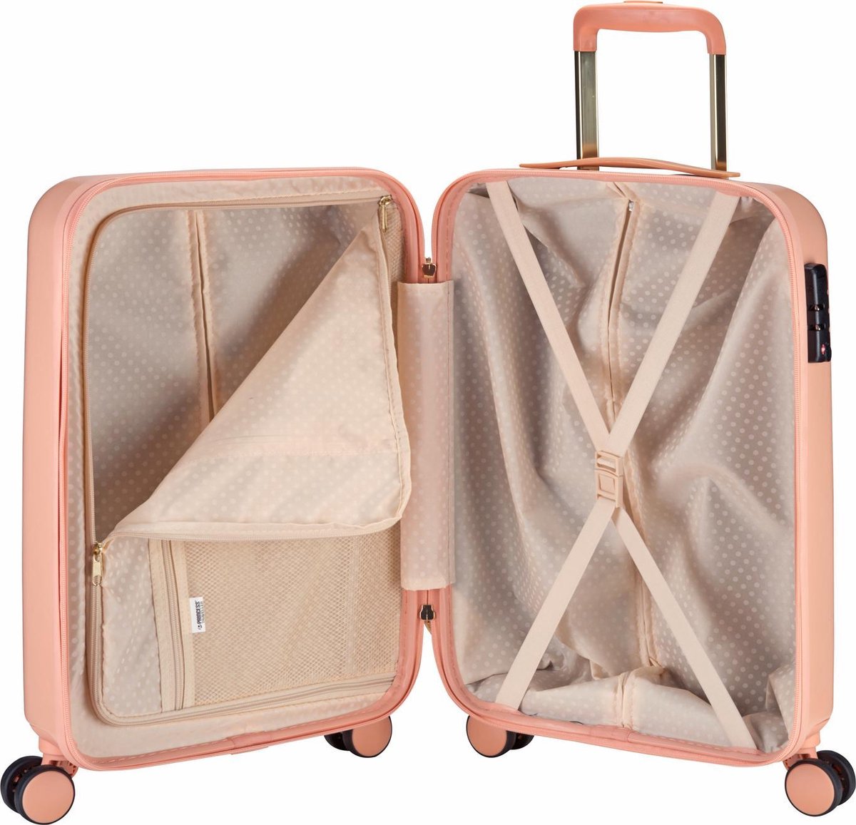 Princess Traveller Harlem - handbaggage koffer - recycled PET - Roze - (55cm)