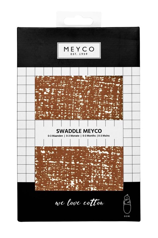 Meyco Inbakerdoek - 0-3 maanden - Fine lines camel
