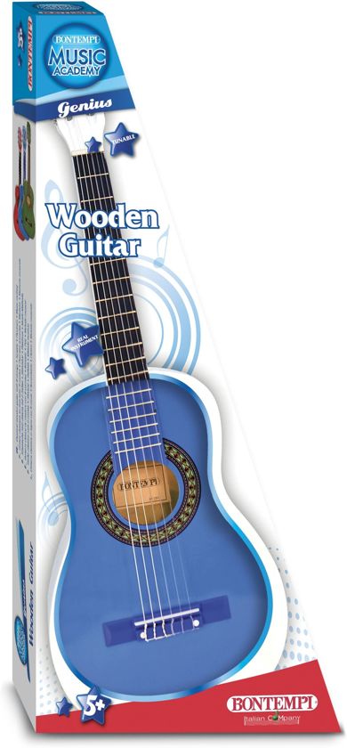 Bontempi - Houten Gitaar Blauw 75 cm