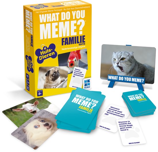 What do you meme, familie, spel, kaartspel, huisdieren