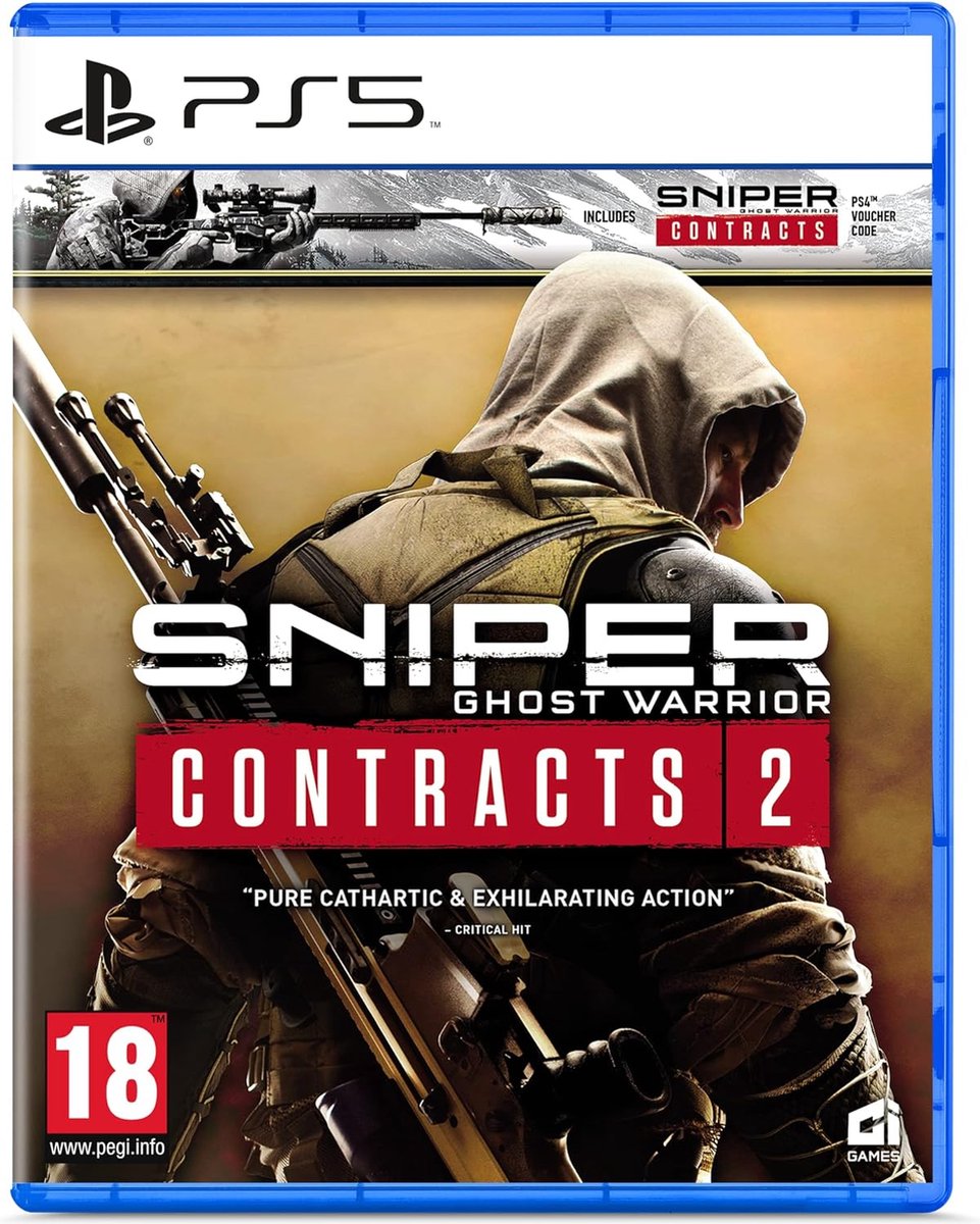 Sniper Ghost Warrior contracts double pack (gwc 1+2) - PS5 Advertentie, Poster, Vuurwapen, Capuchon, Persoon