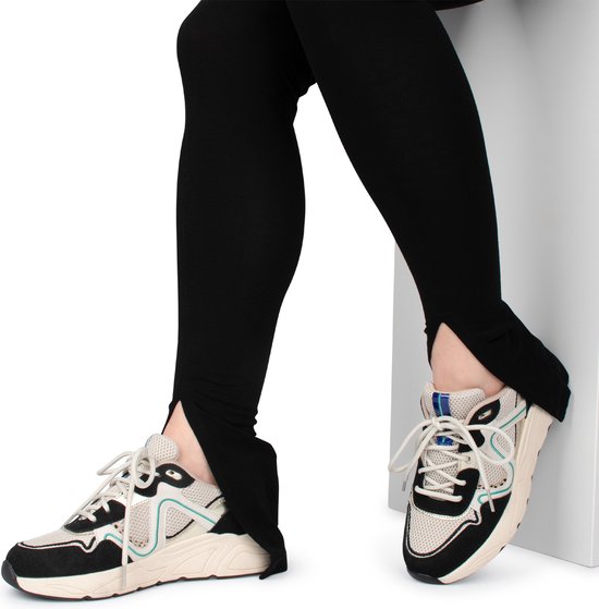 POSH by Poelman  - Maat 39 - CATHY Dames Sneakers - Zwart met combinatie