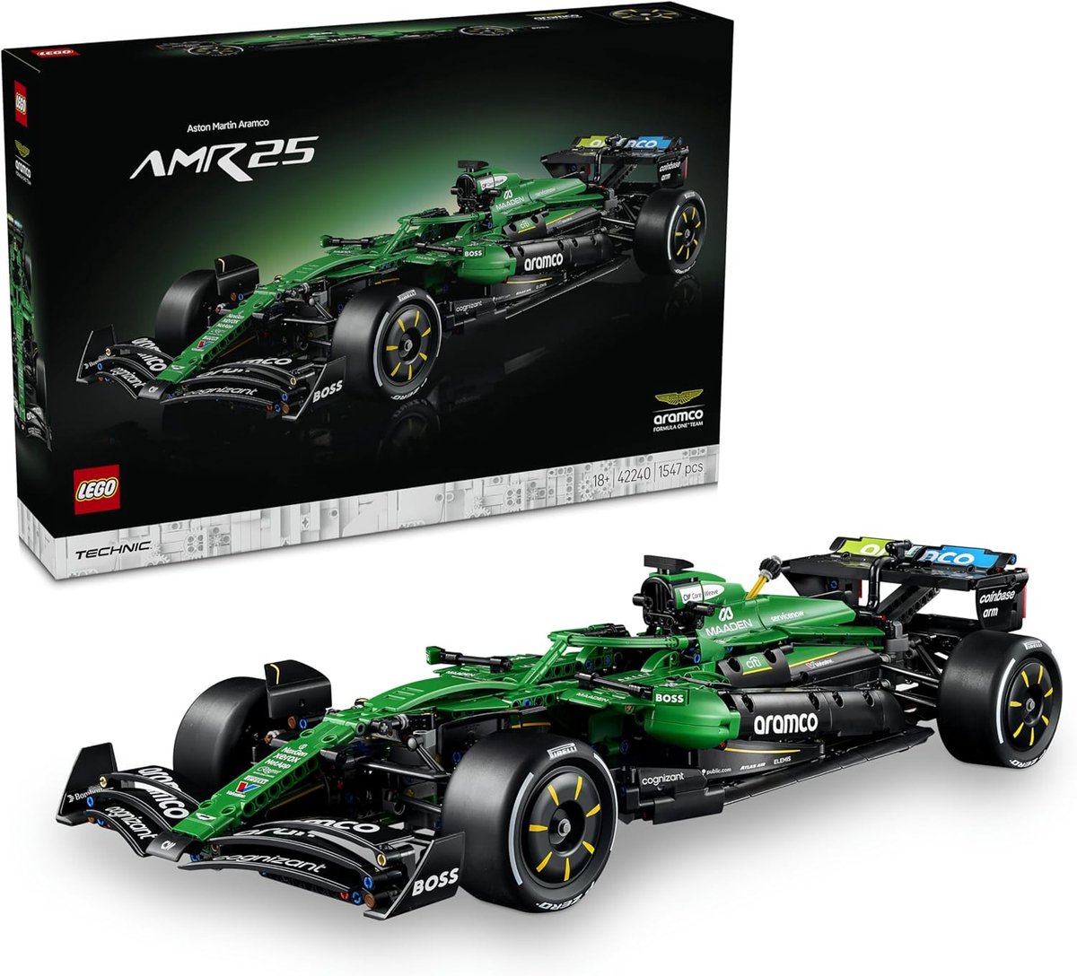 LEGO Technic Aston Martin Aramco AMR25 F1 Auto Bouwpakket voor Volwassenen met Modelauto 42240