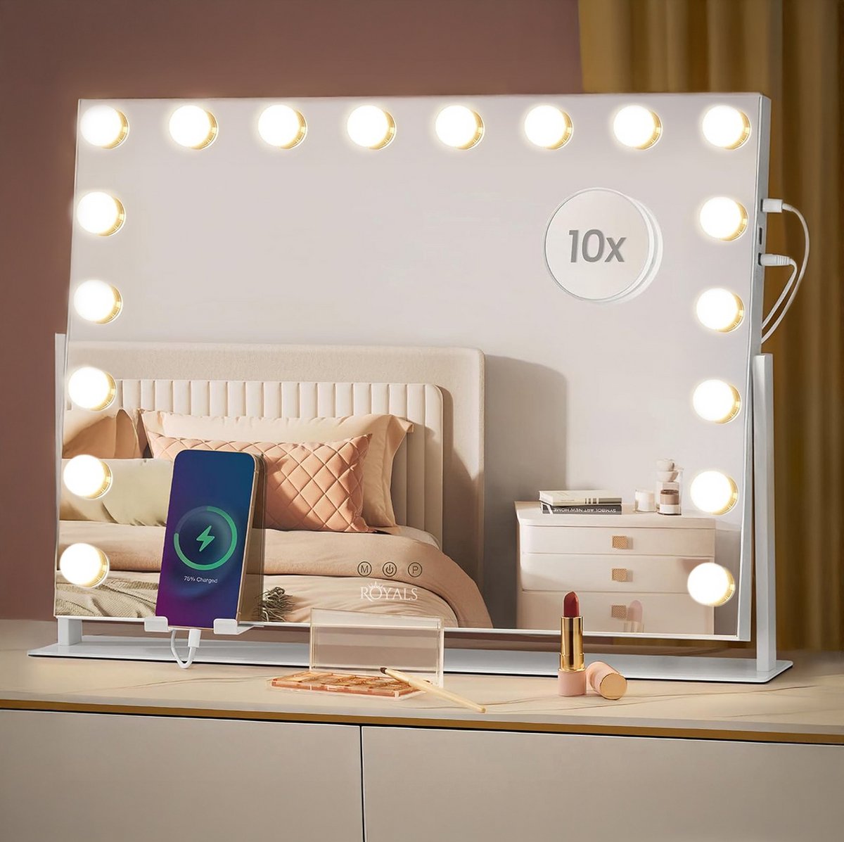 makeup vanity, lichtige spiegel, LED-buigingen, slaapkamer decor, tafelspiegel