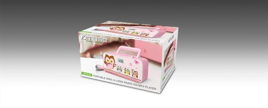 Muse draagbare kinderradio M-29 KP meisjes roze - met microfoon