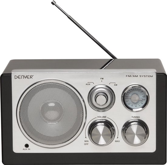 Denver TR-61 - Retro FM radio - Zwart