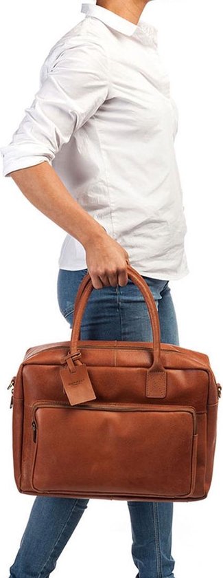 BURKELY Vintage Mitch Aktetas - 15 inch Laptoptas - Cognac