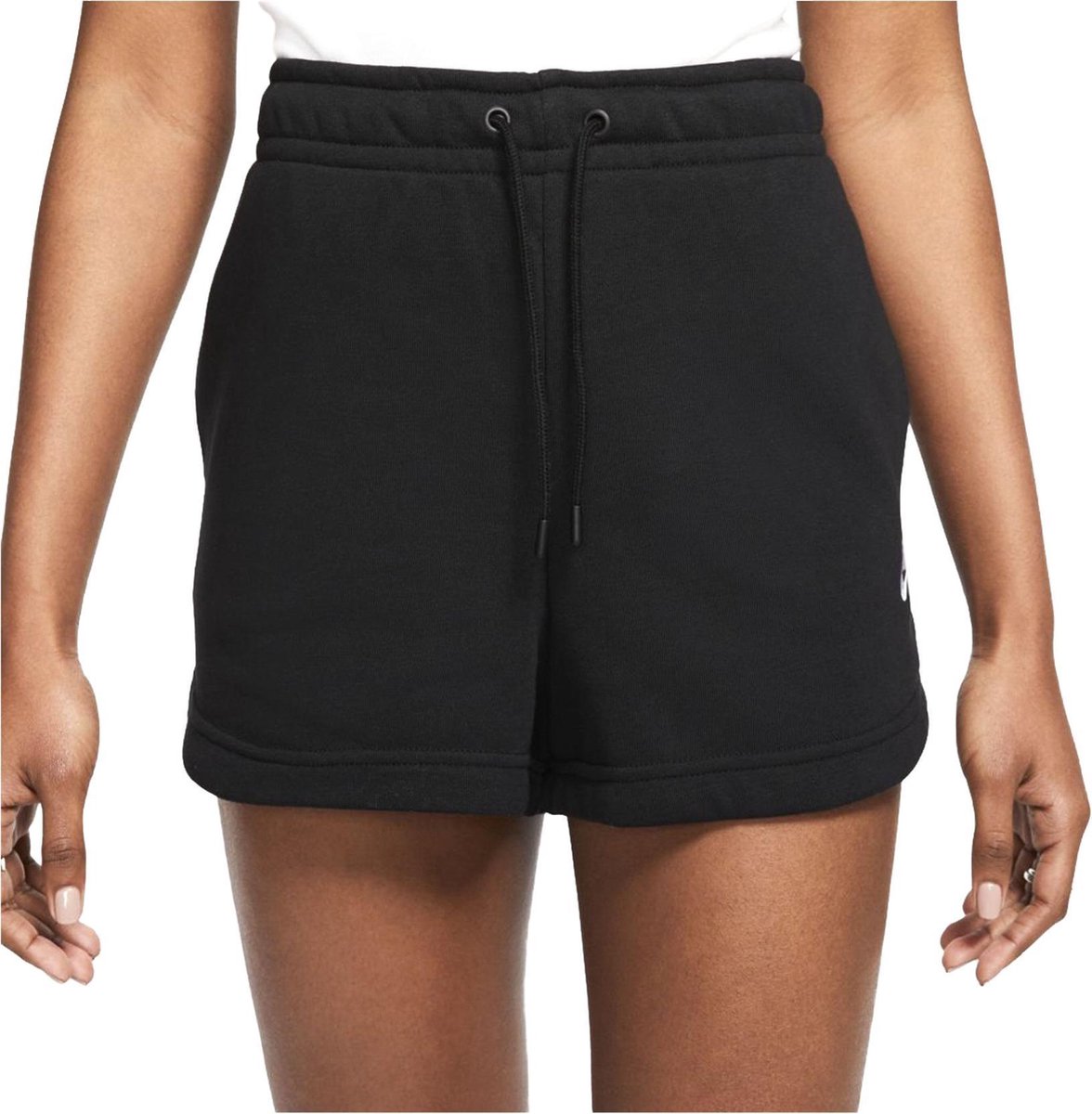 shorts, zwart, touwsluiting, middelhoog, softejersey