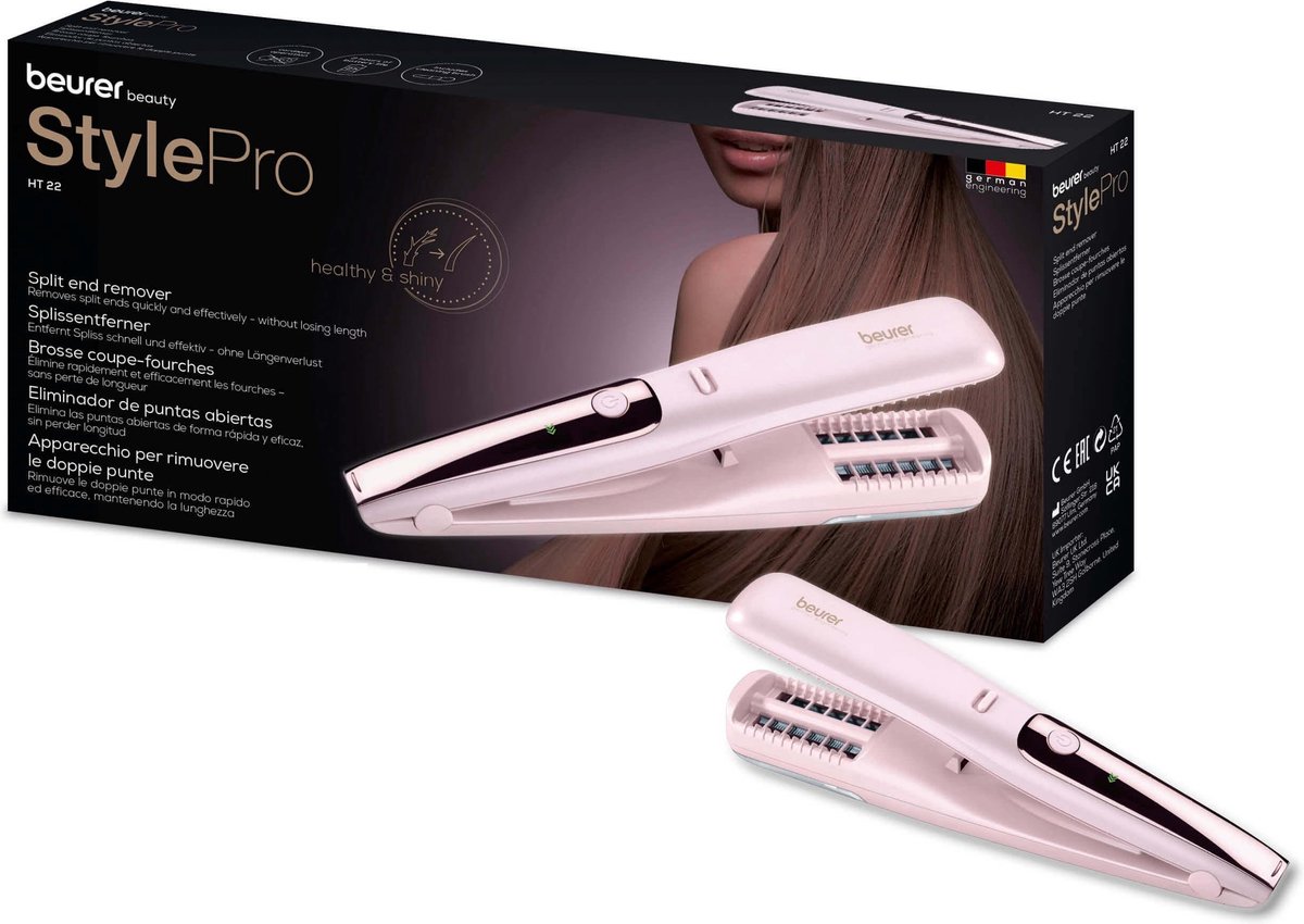 Beurer HT 22 Split Ender - Haarpunten trimmer - Draadloos gebruik - LED display - Incl. USB oplaadka