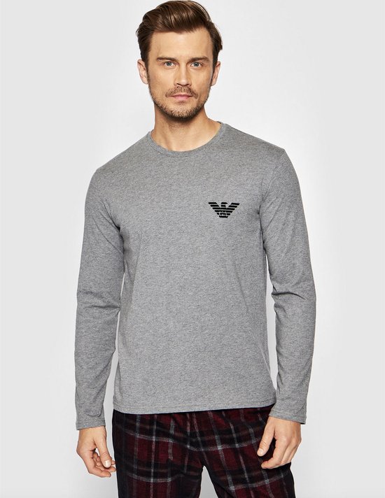 Emporio Armani - Maat L - Flannel X-Mas Edition Mannen Pyjamaset - Marine Check