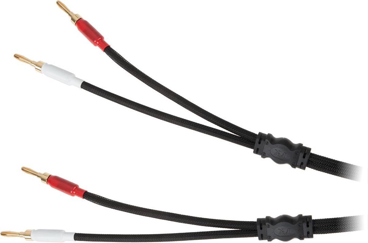 speaker kabel, banan plug, duo kabel, gouden stekker, kabels met aansluitingen