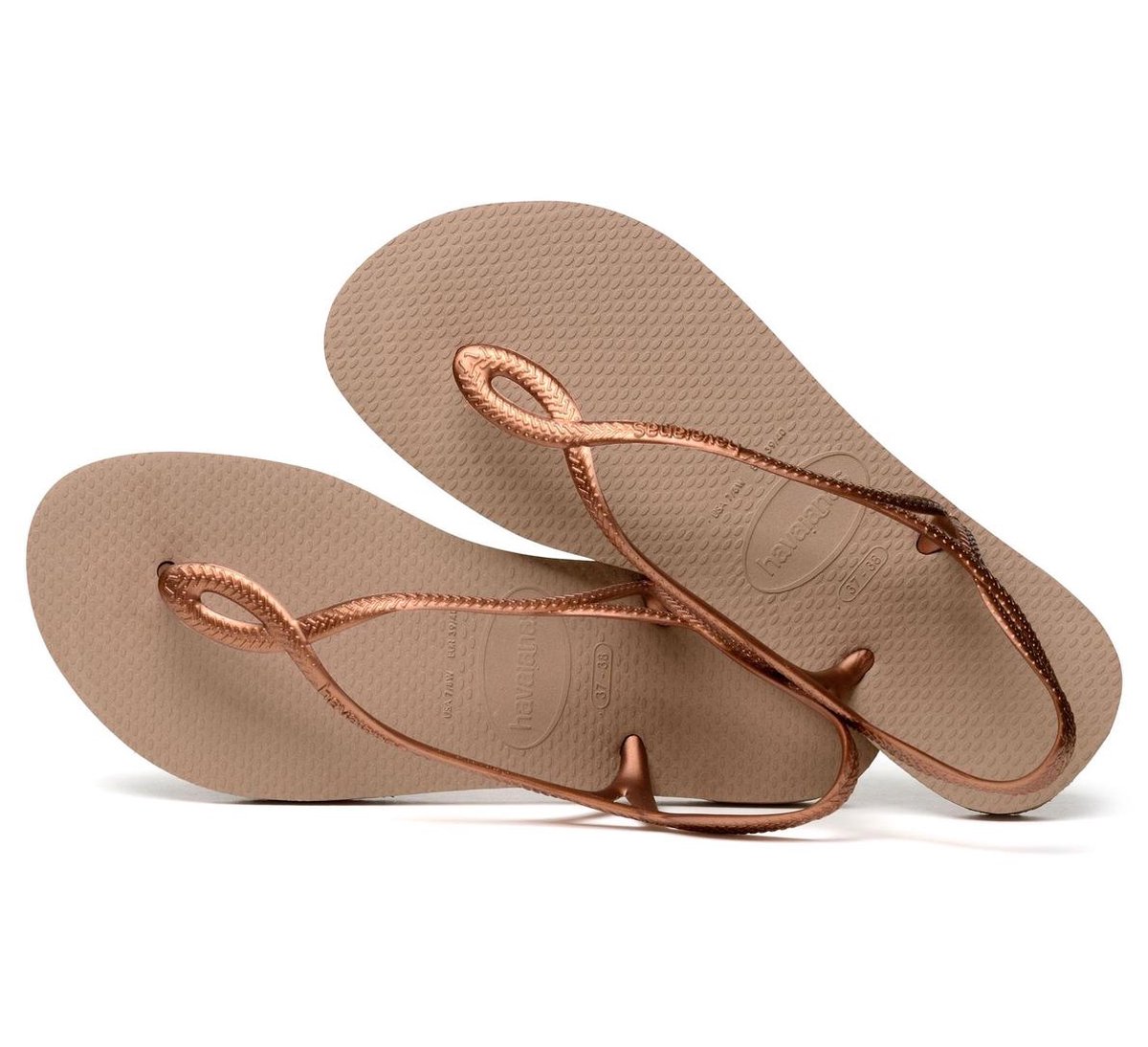 Havaianas - Maat 41/42 - Luna Dames Slippers - Rose Gold