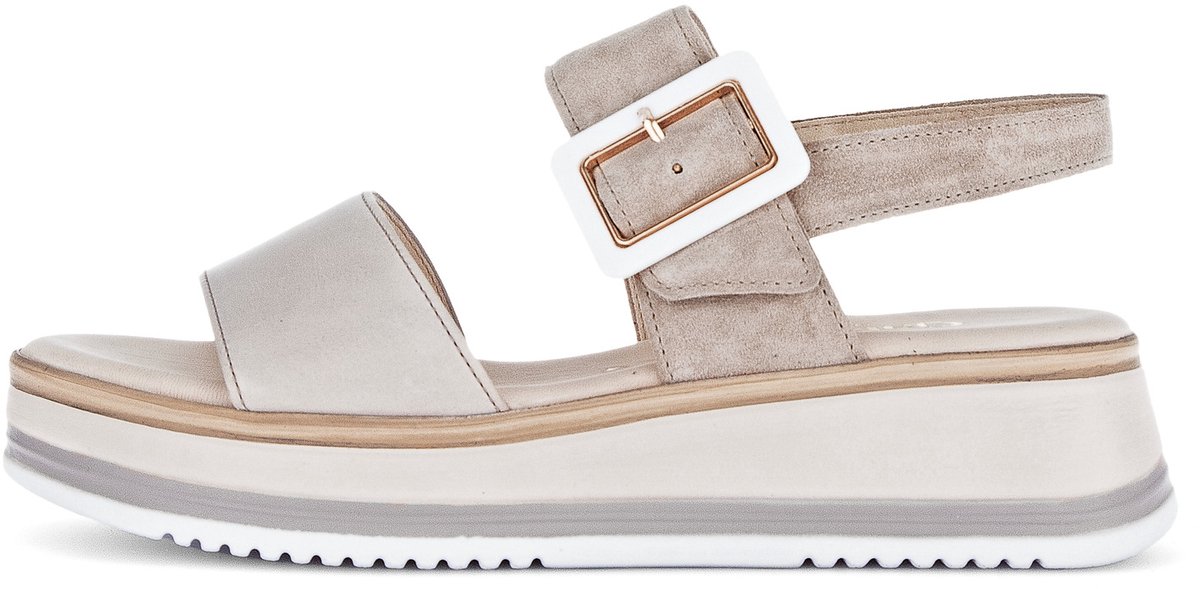 sandals, platform, ankle strap, neutral beige, suede