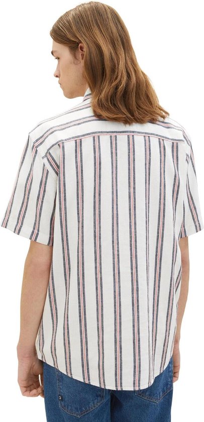 TOM TAILOR - Maat M - relaxed striped shirt Heren Overhemd