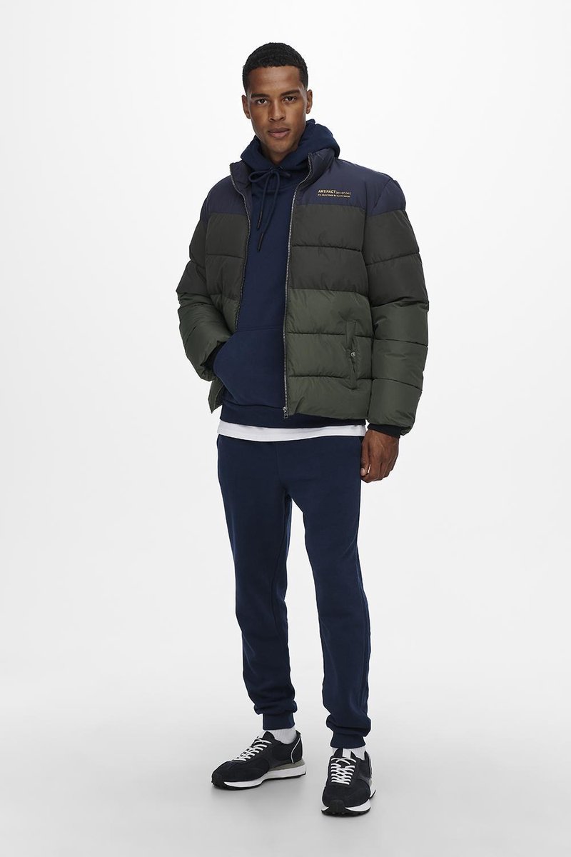 ONLY & SONS - Maat M - ONSMELVIN LIFE QUILTED JACKET OTW VD Heren Jas