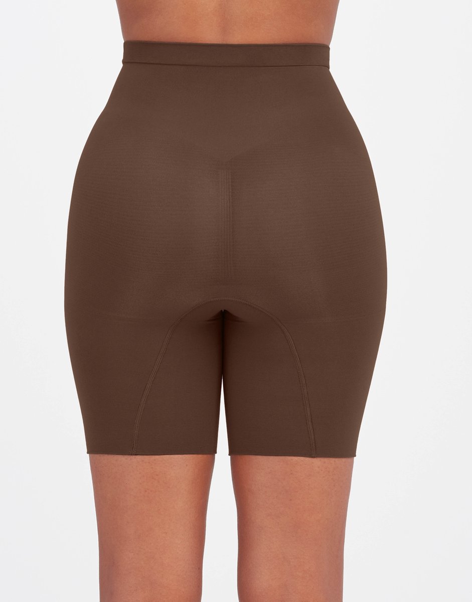 spandex, bikini-stijl, korte, bruine, broek