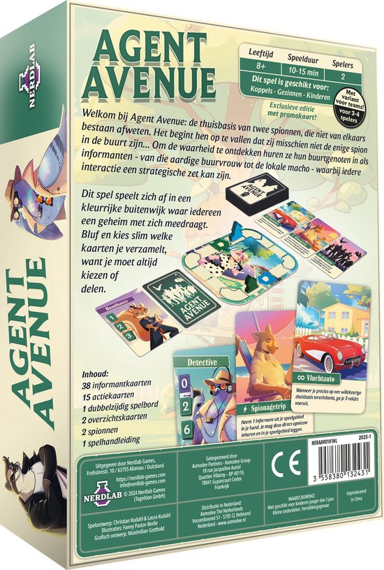 bordspel, Agent Avenue, kaartspel, informantkaarten, puzzel