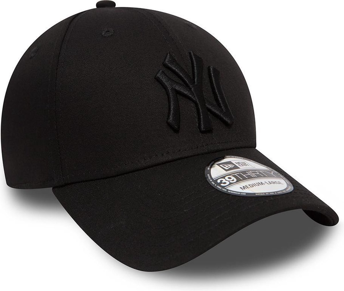 New Era MLB New York Yankees Cap - 39THIRTY - M/L - Black/Black