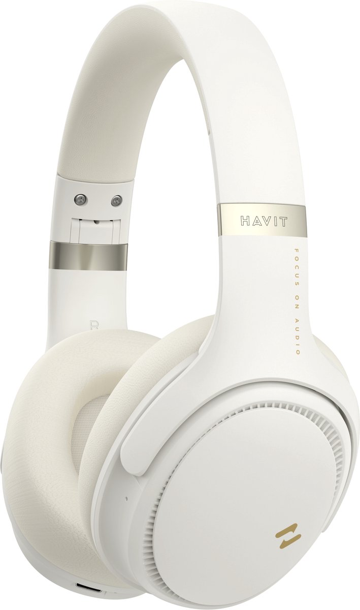 hoofdband, hoofdtelefoon, draadloos, over-ear, wit