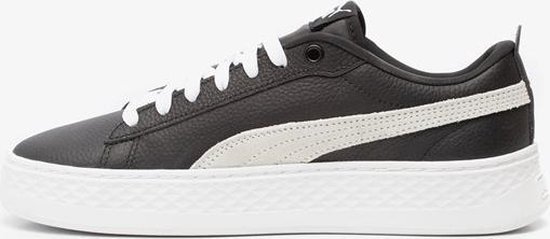 sneaker, black, platformsole, white sole, puma stripe