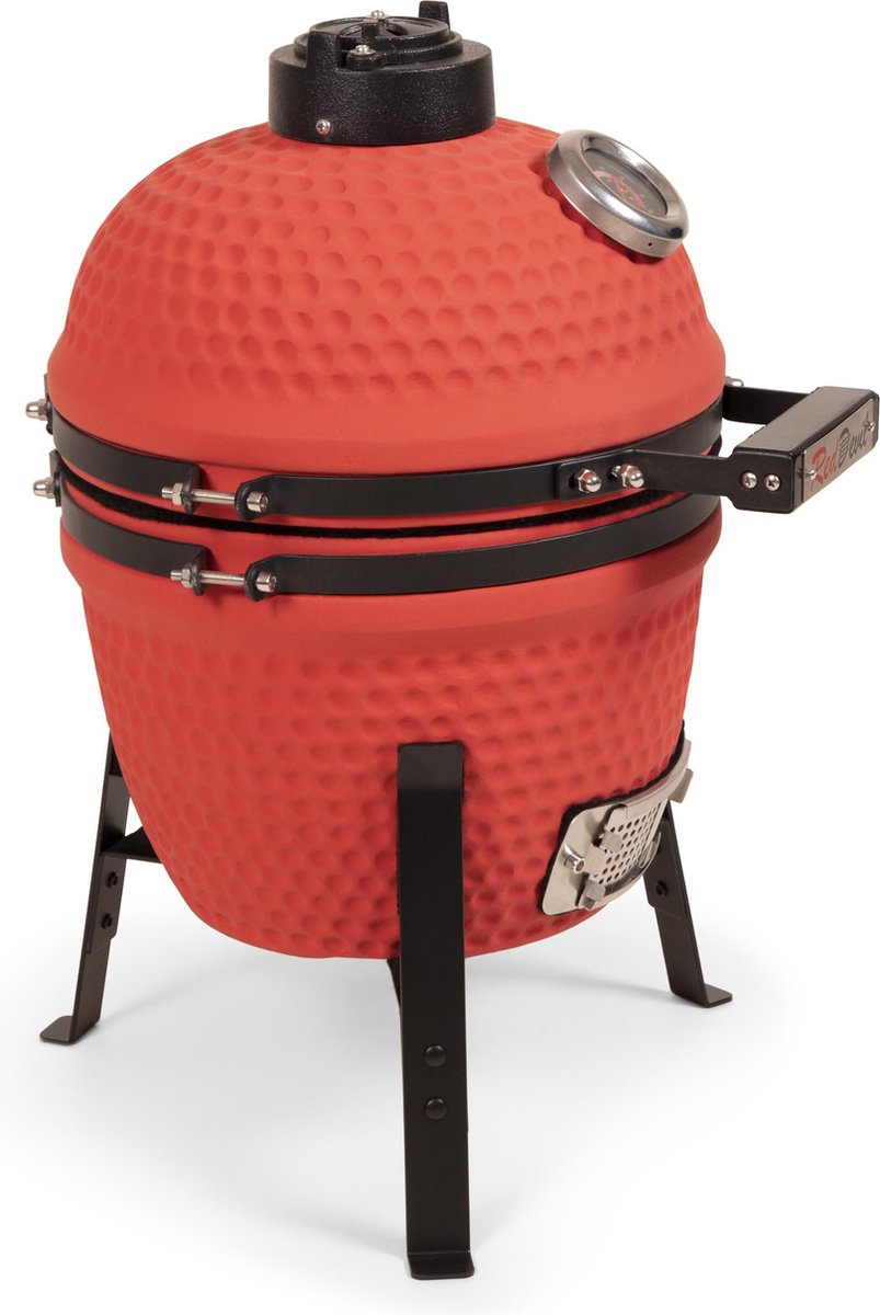 Patton Kamado Grill 13" - Keramisch - Tafelmodel - Classic - Red Devil - Mini - Rood