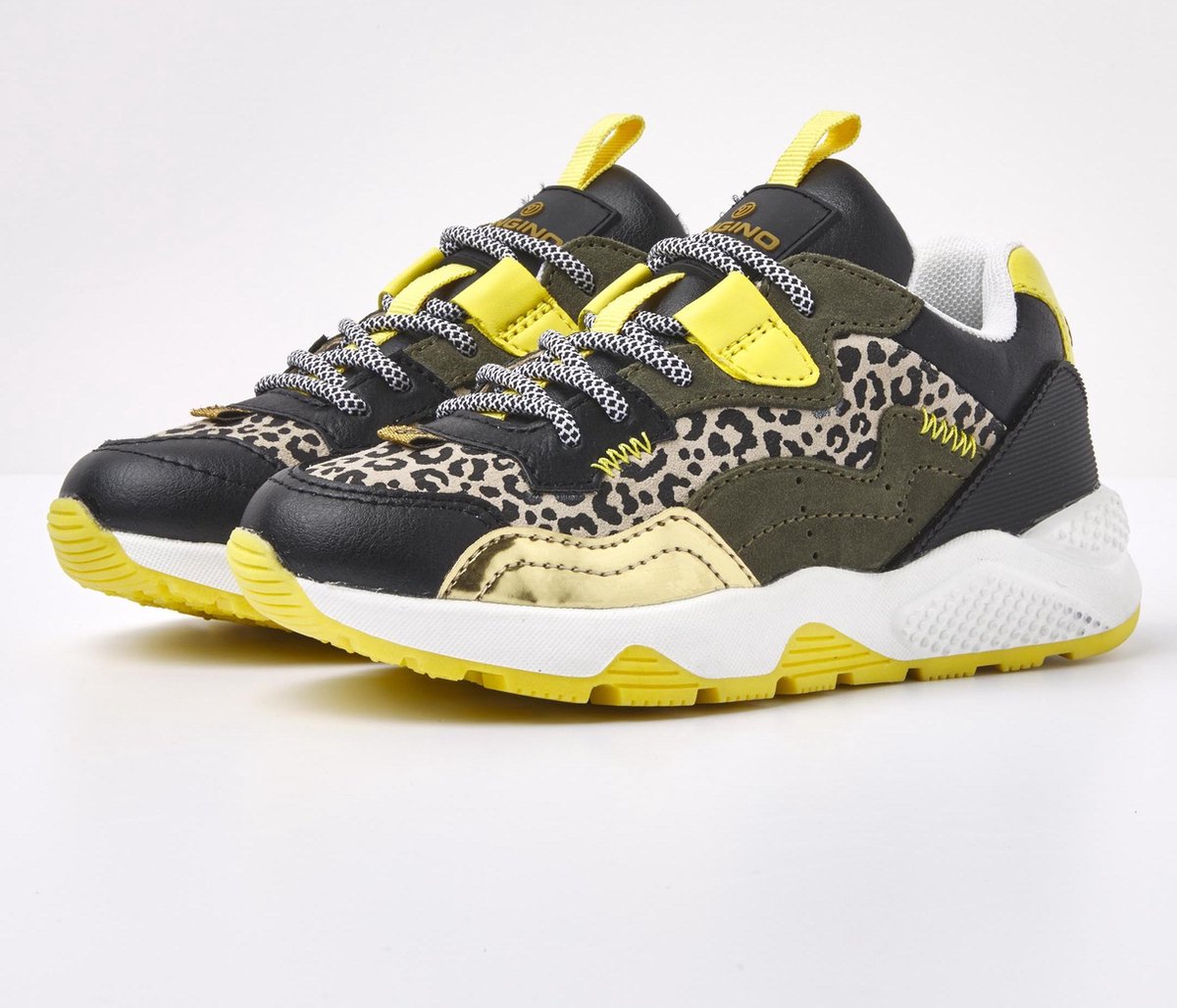 Vingino - Maat 37 - Mila Meisjes Sneakers - Multicolor Army