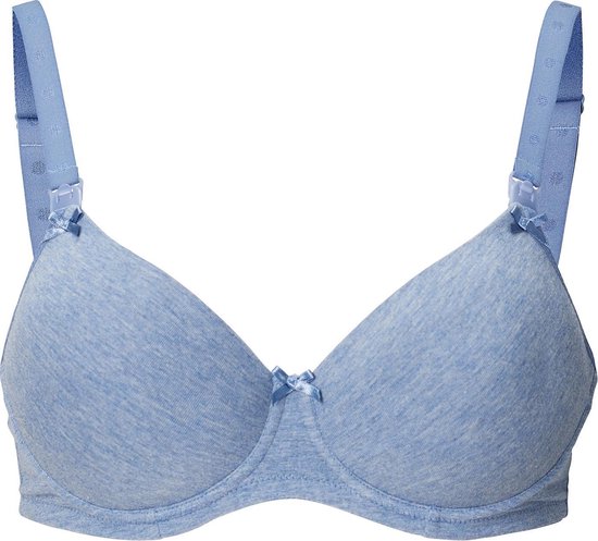 Noppies Voedingsbeha - 80E - Cotton Comfort - Blue Melange