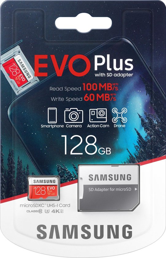 Samsung EVO Plus MicroSDXC 128 GB - Versie 2020
