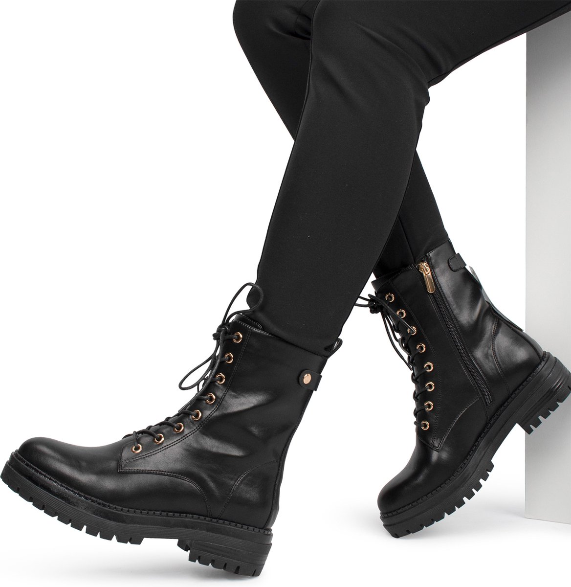 POSH by Poelman - maat 37 - TESS Dames Veterlaarzen