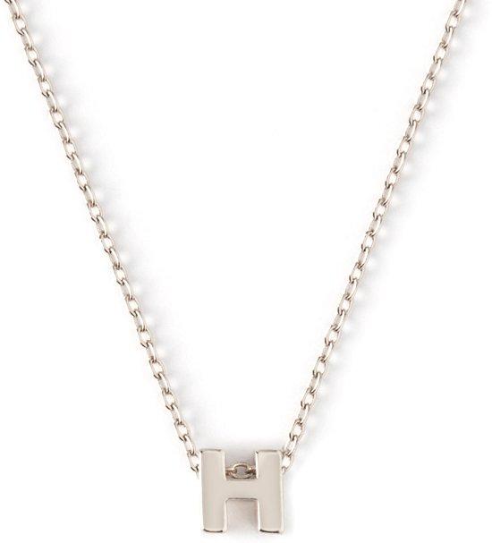 Orelia letter H ketting - zilverkleurig - Staal