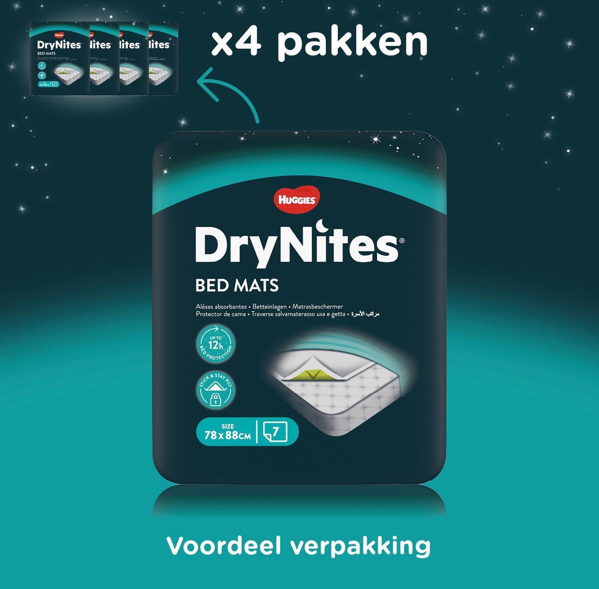 DryNites Matrasbeschermers - Extra Absorberend - 88 x 78 cm - 28 stuks