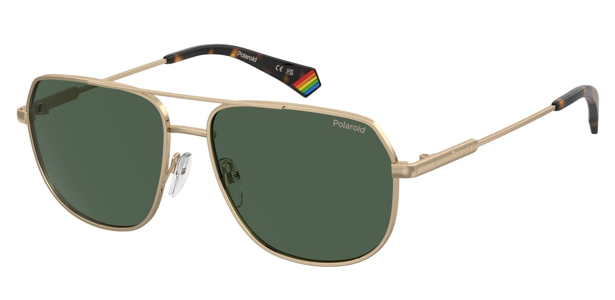 aviator, gold, metal, groene lenzen, zonnebril