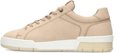 skoen, sneaker, beige, leren, zool
