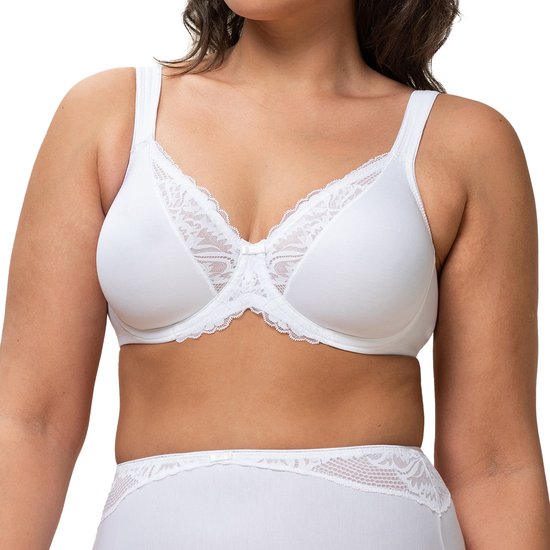 Triumph - 85C - Modern Lace+Cotton W Vrouwen Beha - WHITE