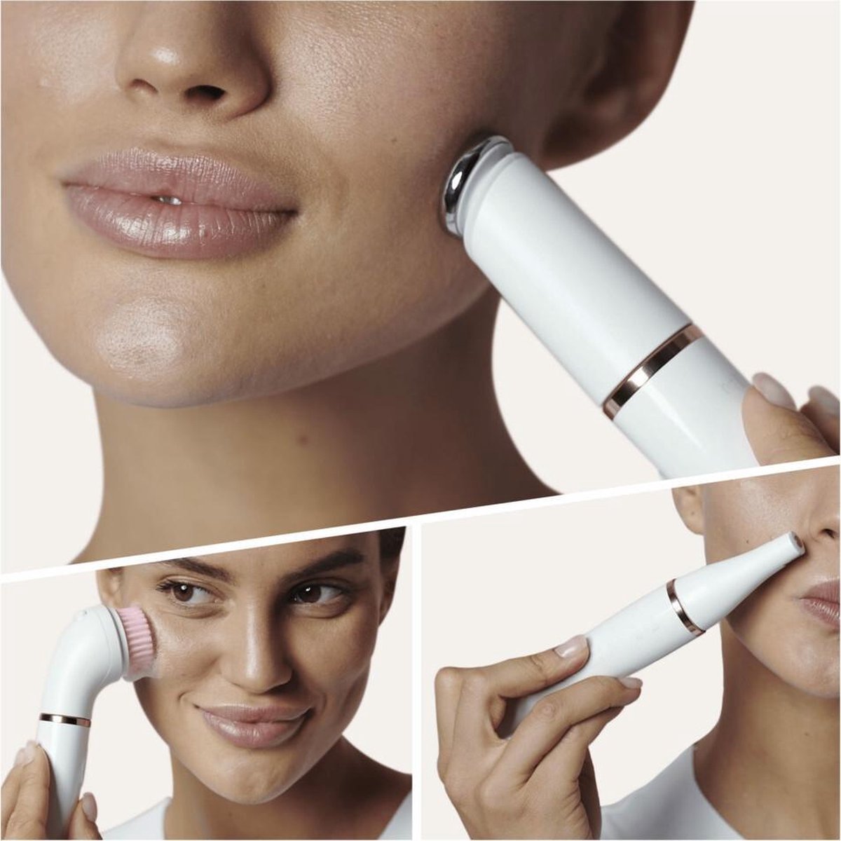 Braun FaceSpa Pro 912 Gezichtsepilator - Wit/Brons