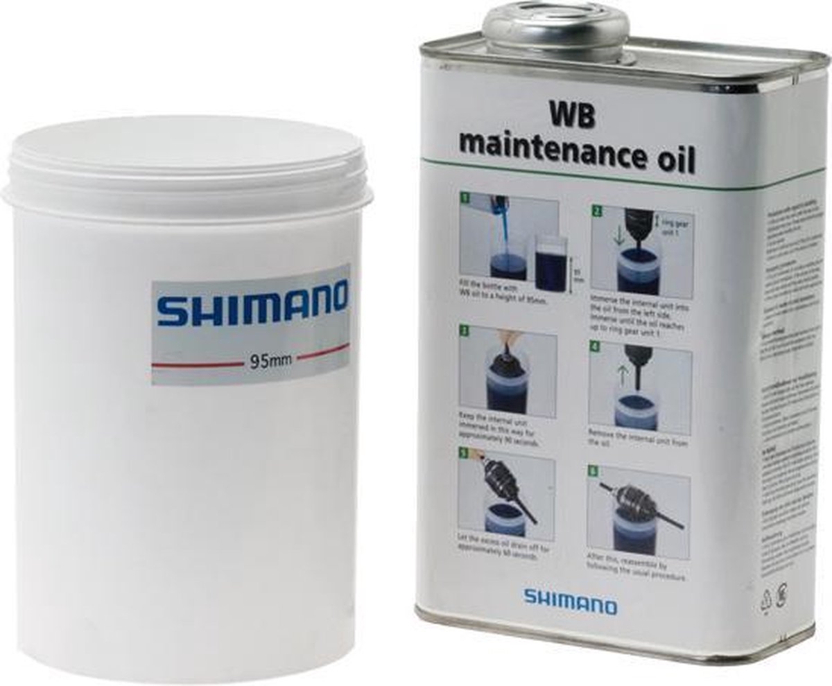 Shimano naaf olie En Dompelvat Blik 1L voor Interne naaf