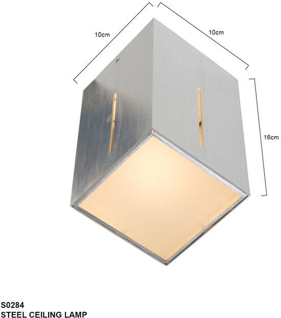 Steinhauer Ikaro - Plafondlamp - Spaarlamp - Staalkleurig -  10 cm