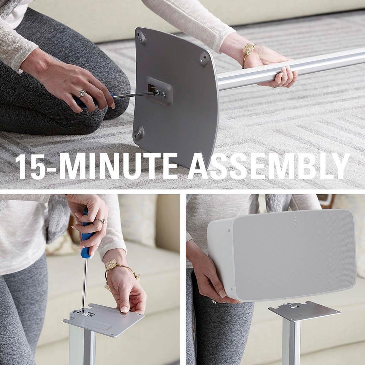 Sanus Vloerstandaard voor Sonos Five & Play:5 - Wit