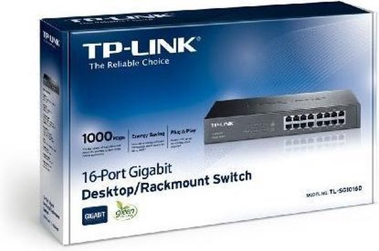 TP-Link TL-SG1016D - Netwerk Switch - Unmanaged - 16 poorten