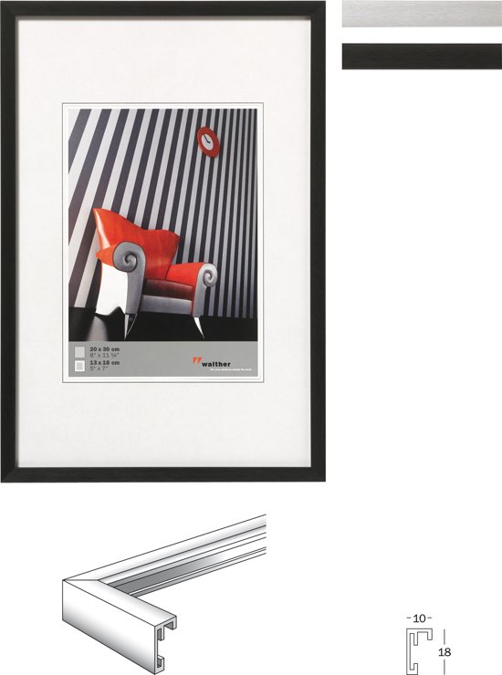 Walther Chair - Fotolijst - Fotomaat 10x15 cm - Zilver