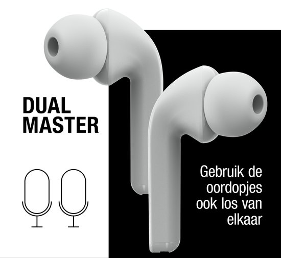 Fresh 'n Rebel Twins Fuse - True Wireless - 6 uur speelduur (30 uur in totaal) - Ice Grey