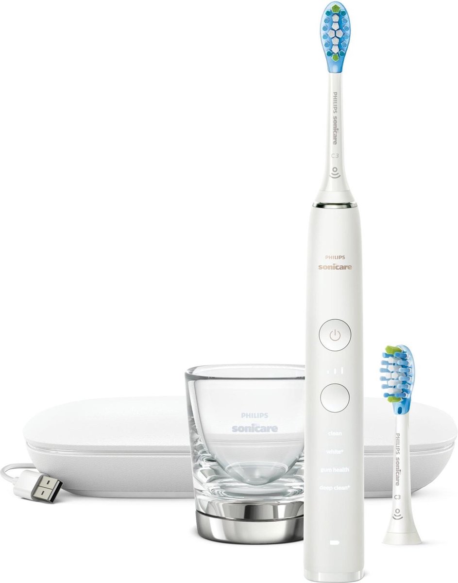 elektrische tandenborstel, sonicare, tandartsapparaat, meerdere opzetborstels, oplader