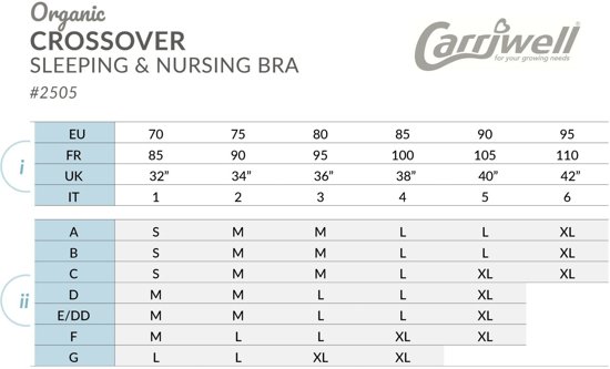 Carriwell - Maat M - Slaap en Nachtbh Crossover - Biokatoen- Zwart