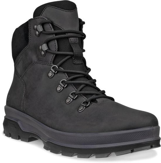 wandelschoen, hoge enkelboot, lader, rubberzool, donkergrijs